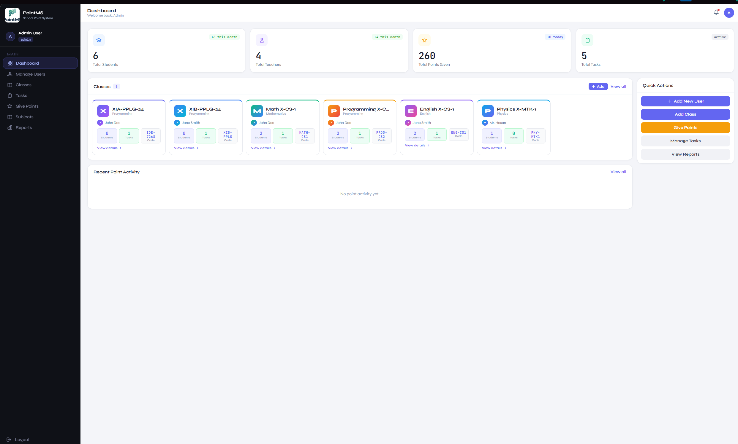 Dashboard Preview